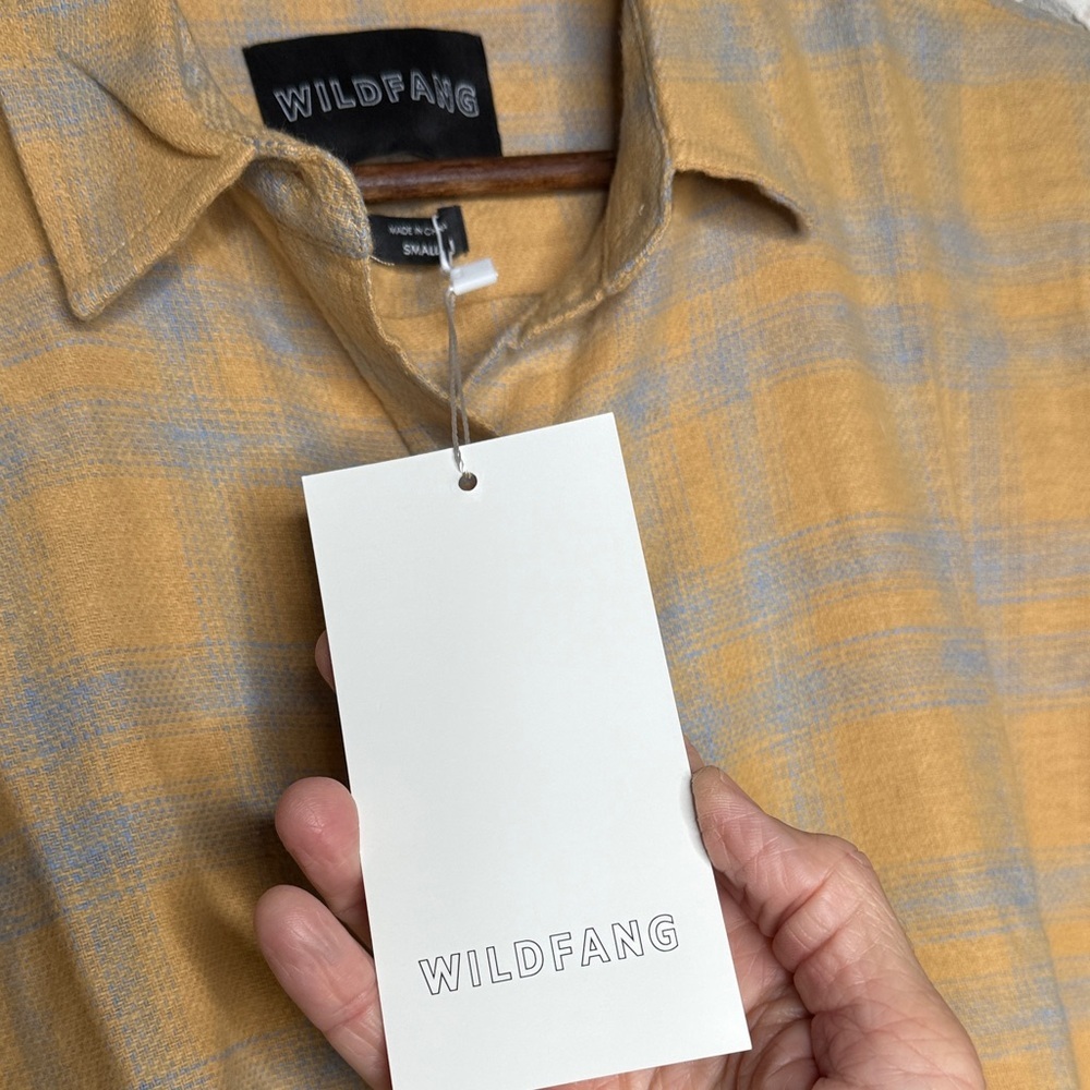 Wildfang The Essential Flannel Button Up- Camel - Picture 2 of 8